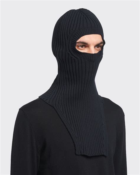 mask prada|Black Technical Fabric Ski Mask .